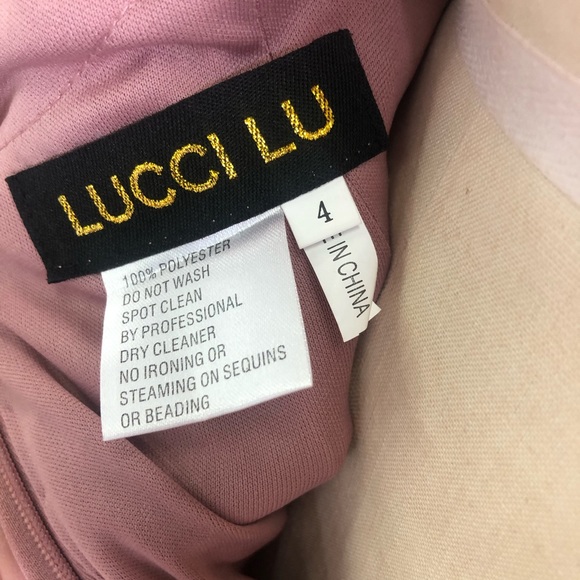 Dusty Rose fitted prom dress Open Back - Picture 4 of 8